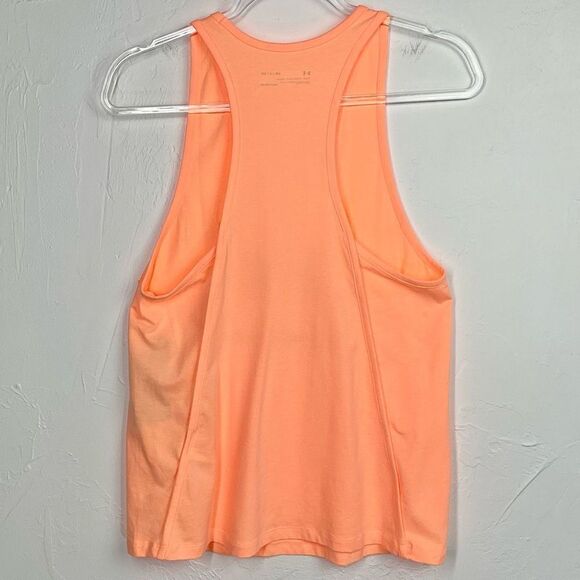 Under Armour Bright Orange Loose Fit Tank Top Small New - Picture 3 of 5